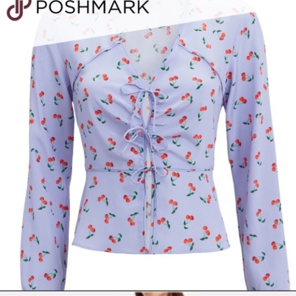 Intermix Purple Cherry Tie Top.